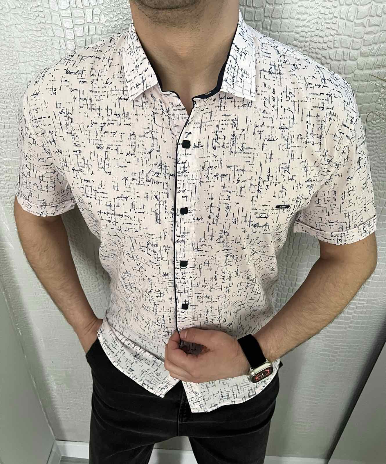 Рубашка Nik (L-2XL) 34427 white (лето)