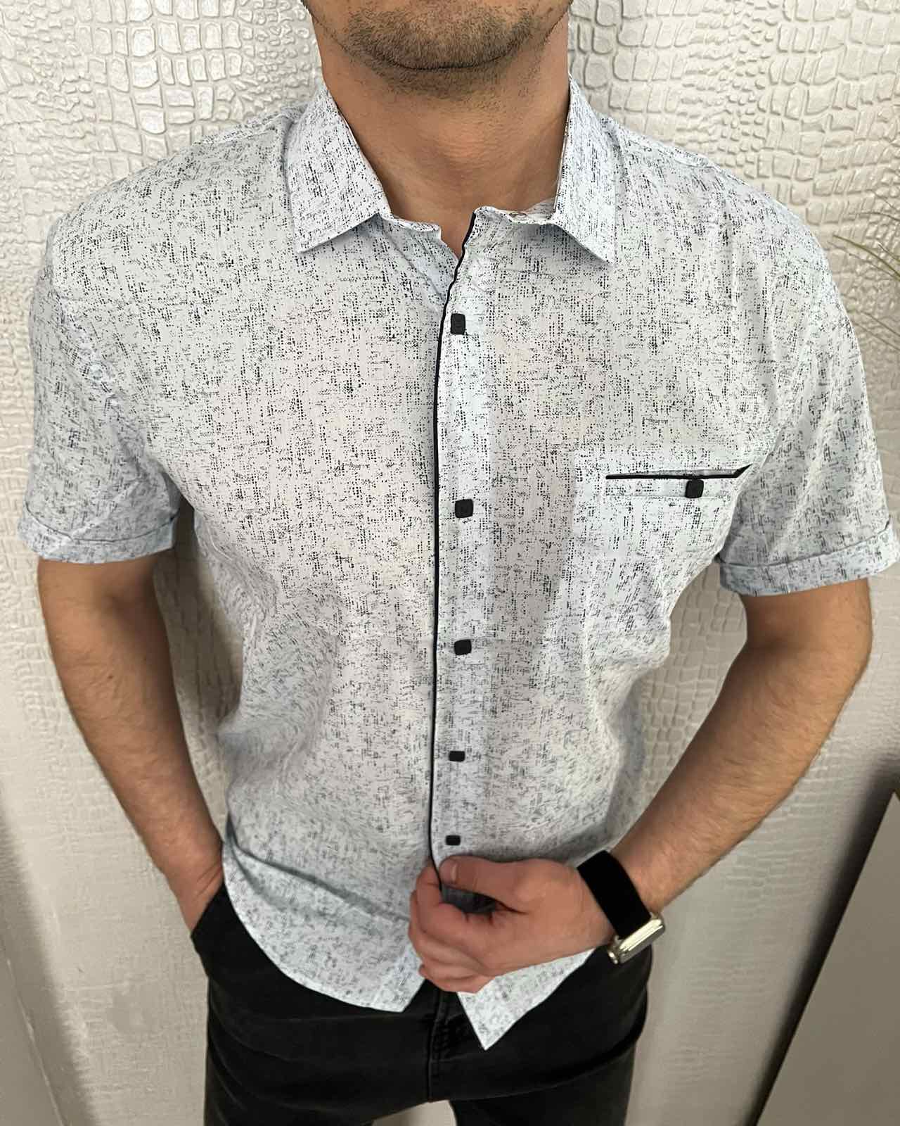 Рубашка Nik (L-2XL) 34430 l.blue (лето)