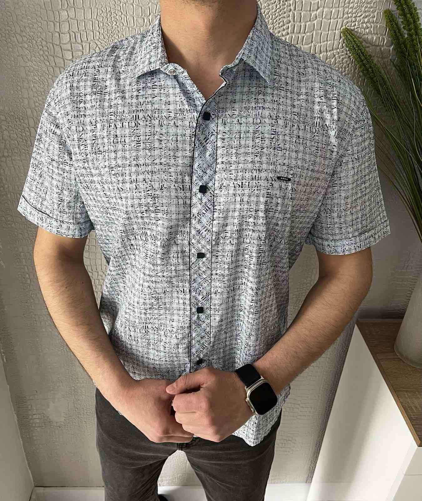 Рубашка Nik (L-2XL) 34433 l.blue (лето)