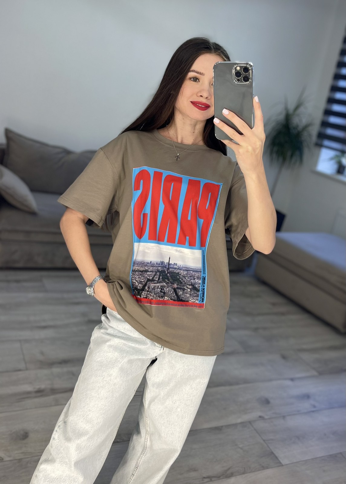 Футболка S.Style (42-48) 56 khaki (лето)