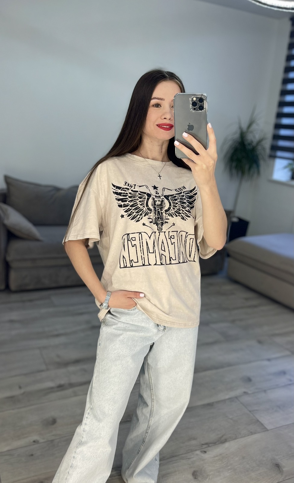 Футболка S.Style (42-48) 56-4 beige (лето)