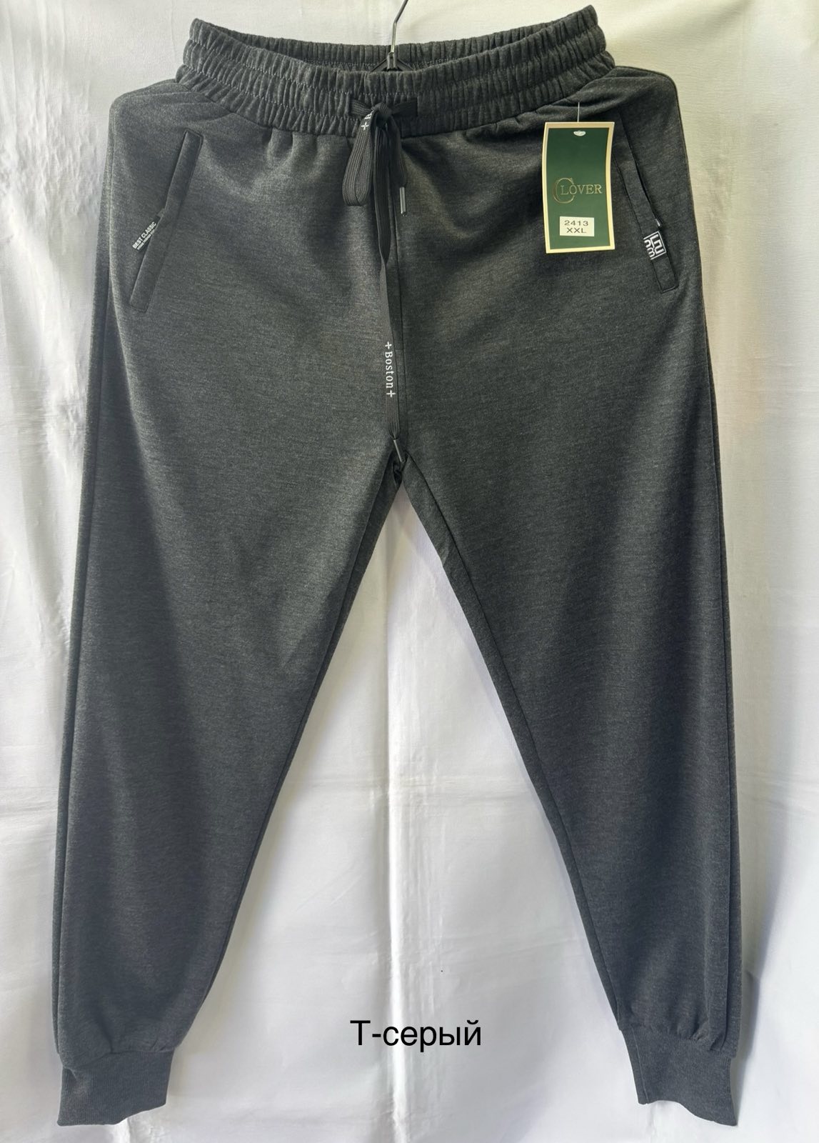 Штаны спорт Minh (XL-5XL) 2413 grey (деми)