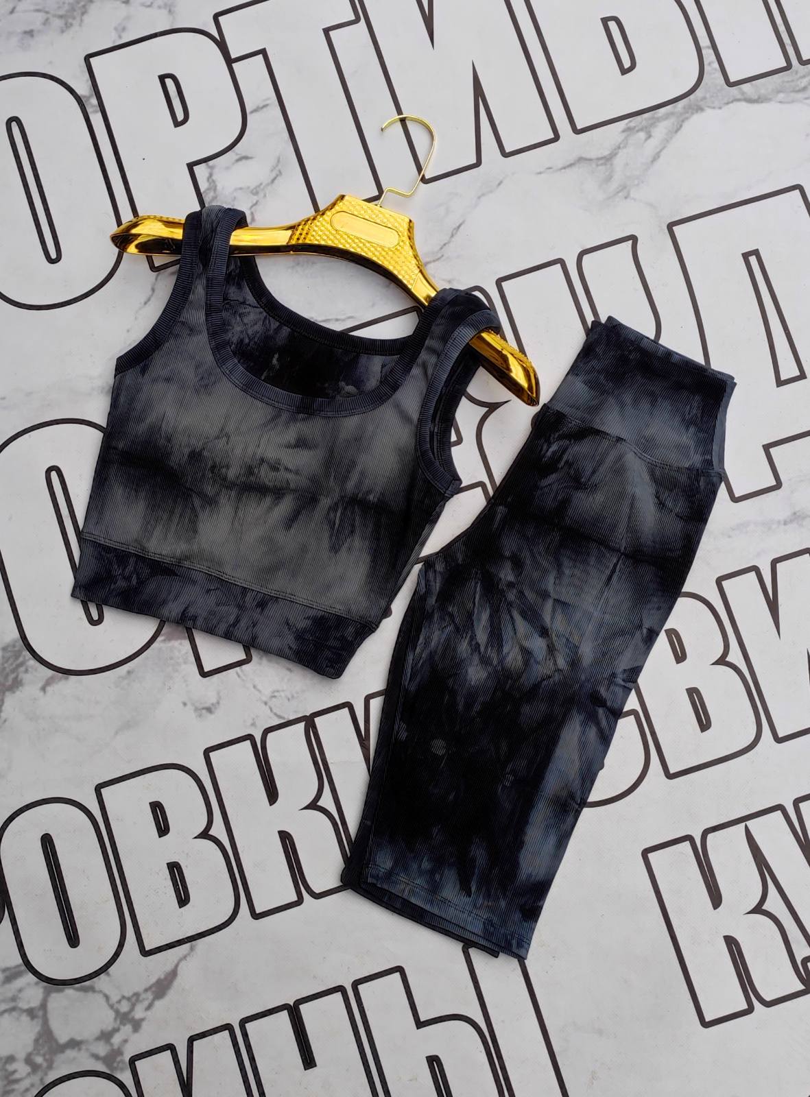 Костюм Sport style (S-2XL) 13-1 black (лето)