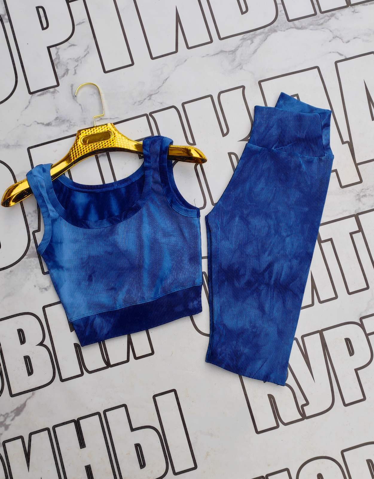 Костюм Sport style (S-2XL) 13-1 blue (лето)