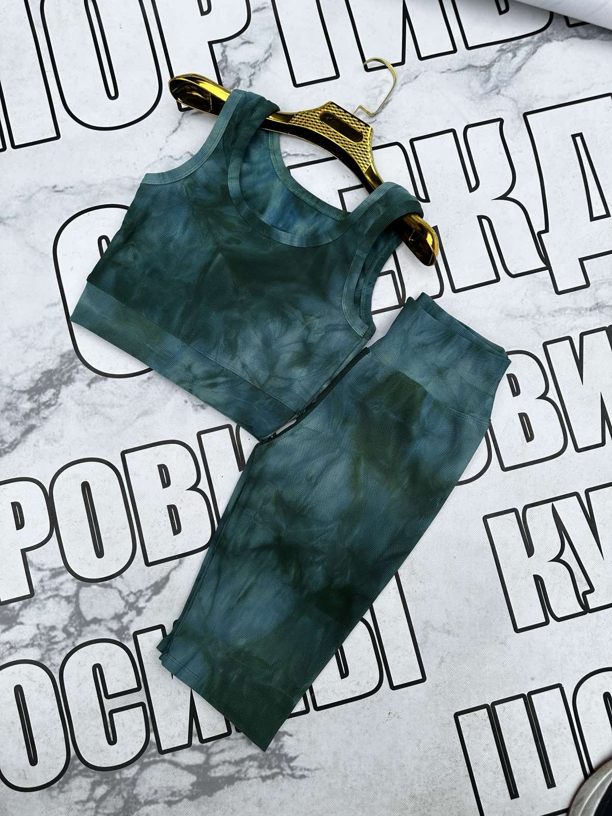 Костюм Sport style (S-2XL) 13-1 green (лето)