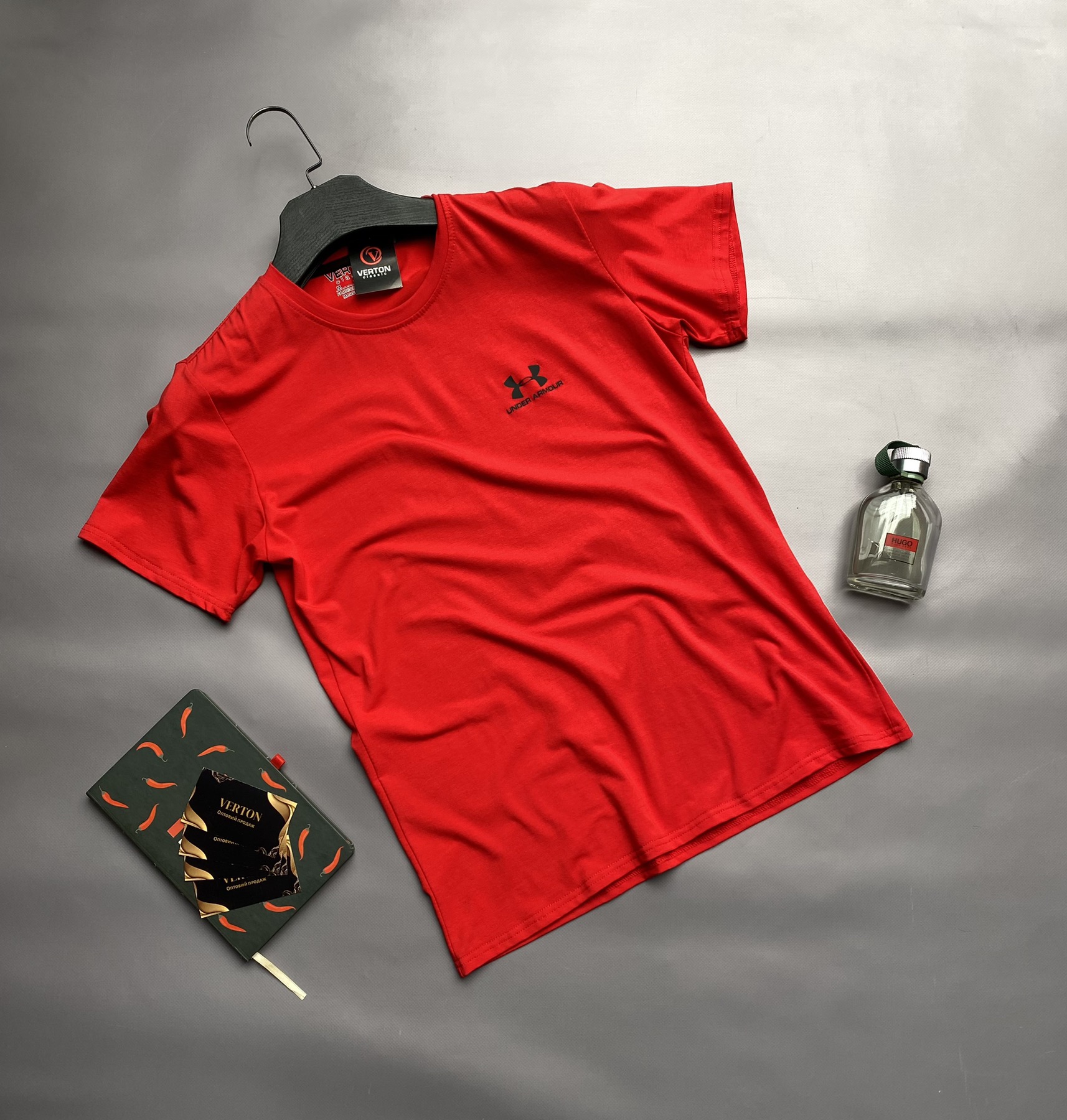 Футболка Verton (M-3XL) 122 red (лето)