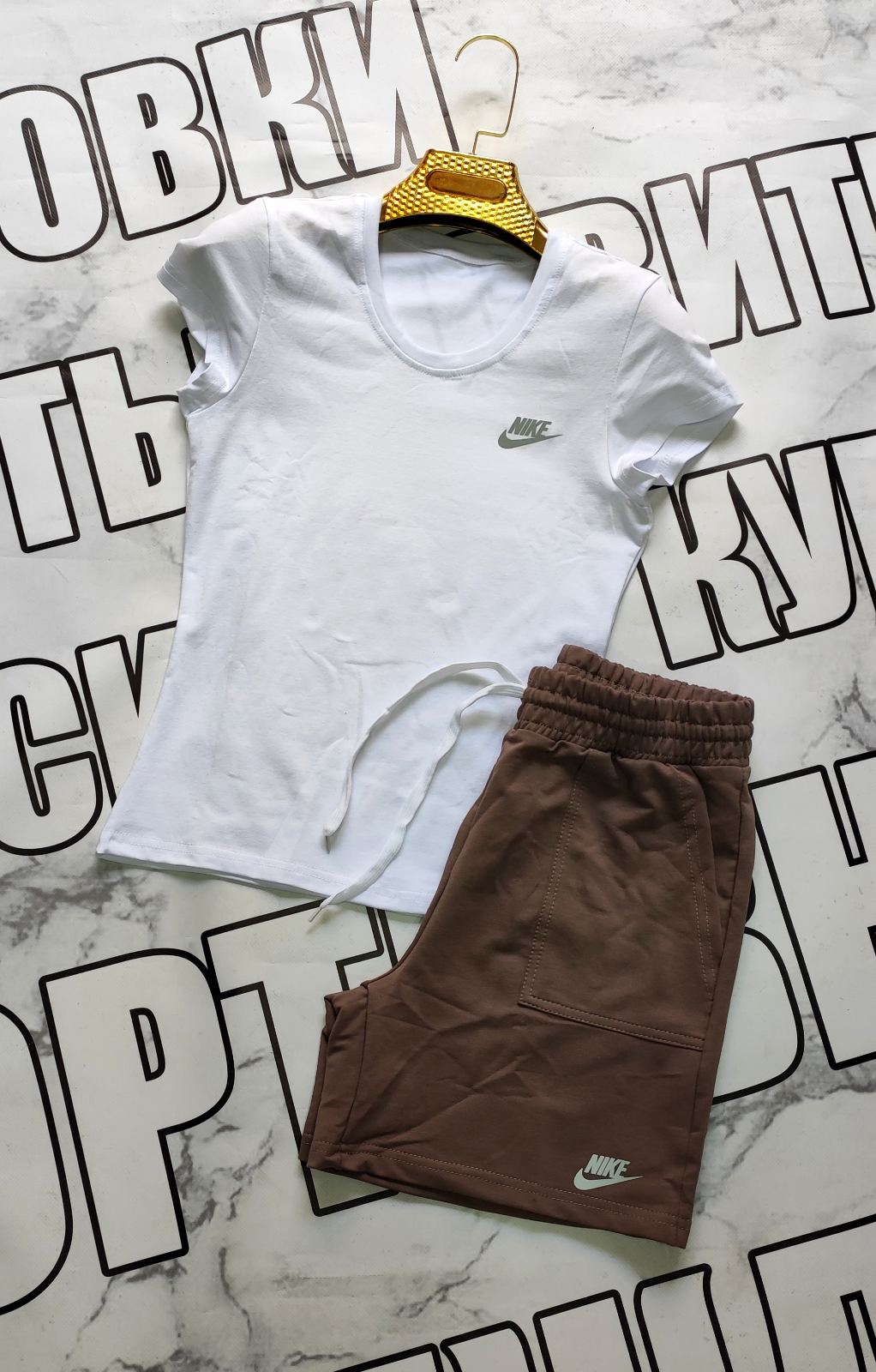 Костюм Sport style (44-52) 13 white-d.grey (лето)