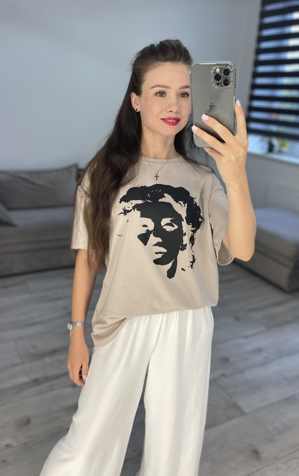 Футболка S.Style (one size) 56-5 beige (лето)
