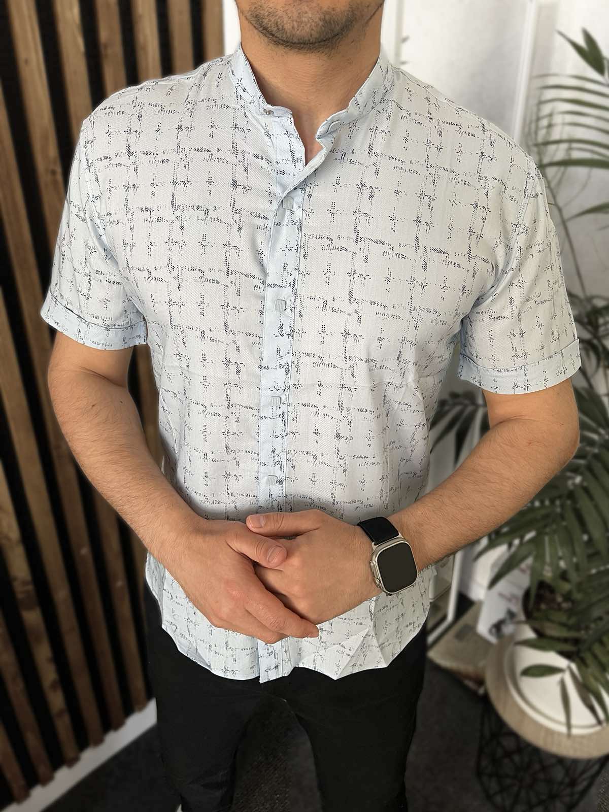 Рубашка Nik (L-2XL) 54680 l.blue (лето)
