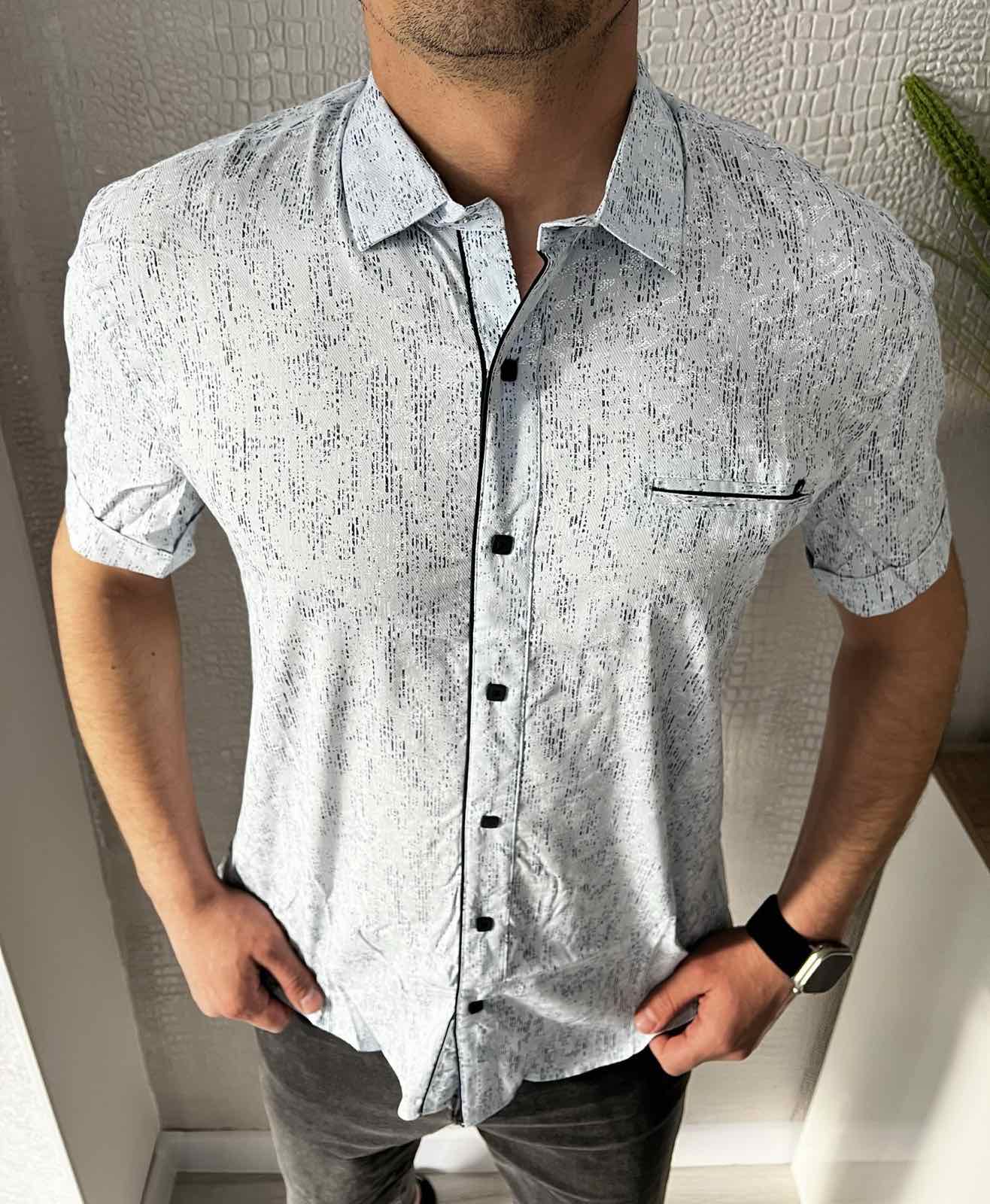 Рубашка Nik (L-2XL) 54689 l.blue (лето)