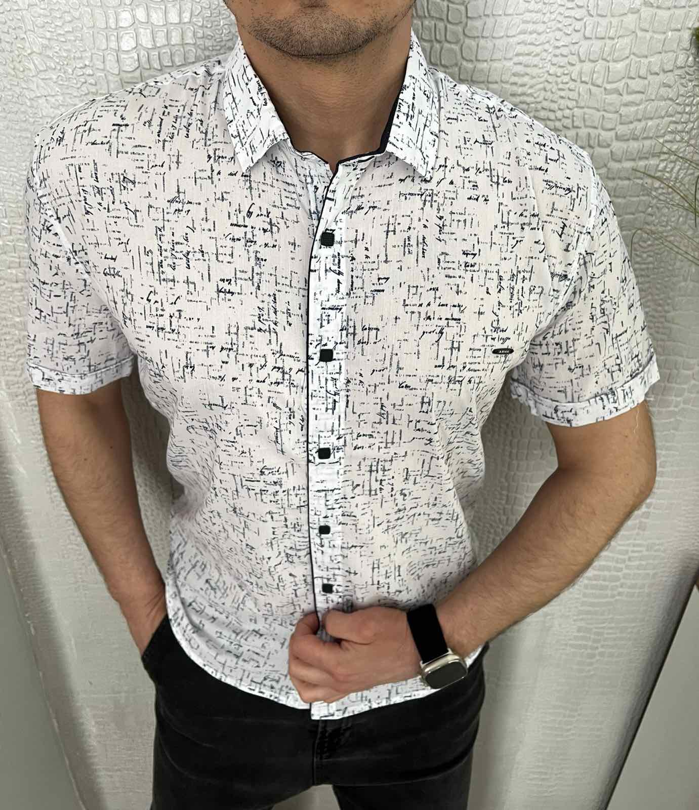 Рубашка Nik (L-2XL) 54690 white (лето)