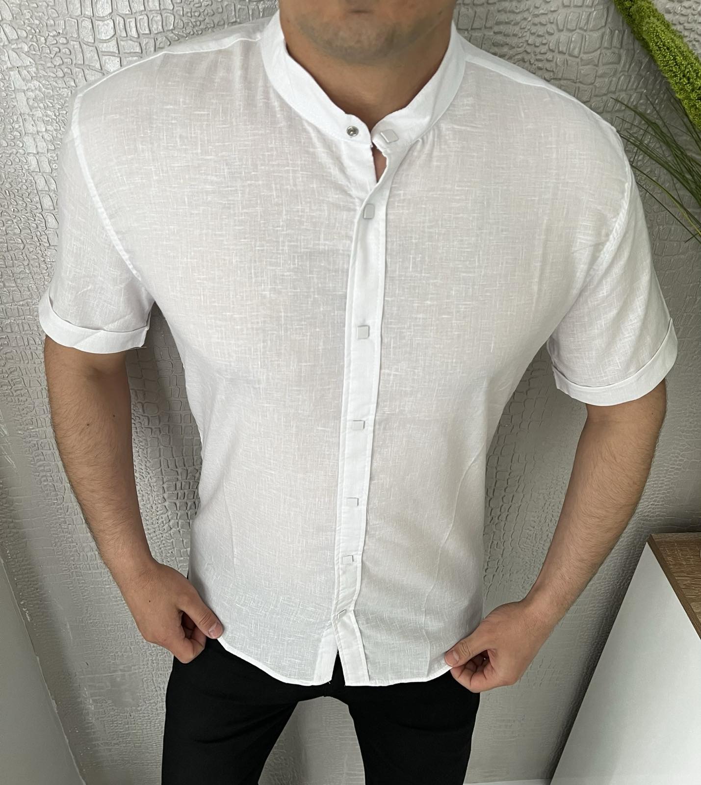 Рубашка Nik (3XL-6XL) 54713 white (лето)