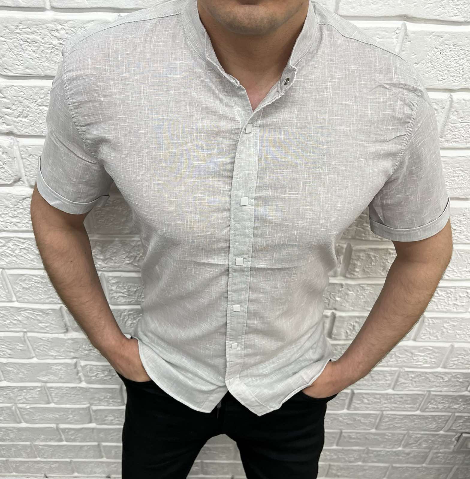 Рубашка Nik (3XL-6XL) 54714 grey (лето)