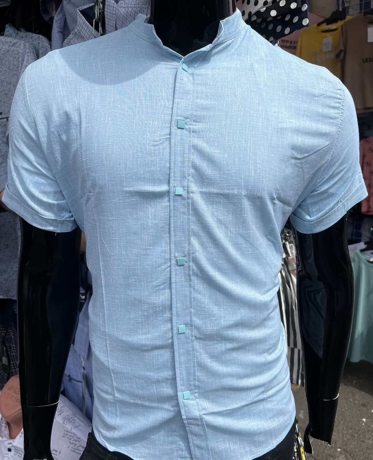 Рубашка Nik (3XL-6XL) 54717 l.blue (лето)
