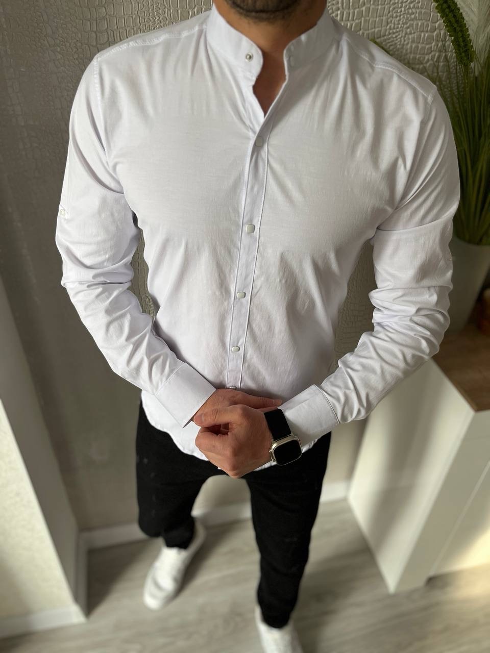 Рубашка Nik (3XL-6XL) 54722 white (деми)