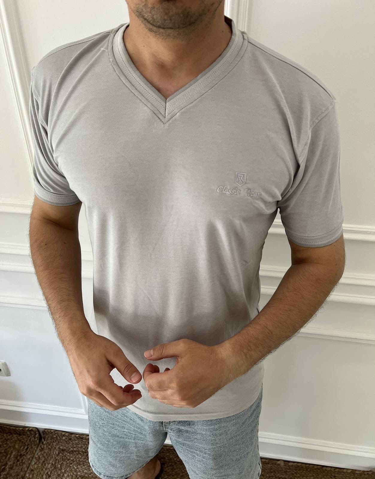 Футболка Nik (M-2XL) 54725 l.grey (лето)