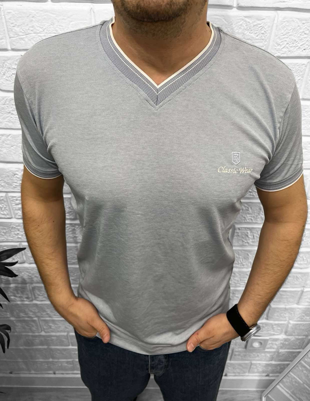 Футболка Nik (M-2XL) 54727 grey (лето)