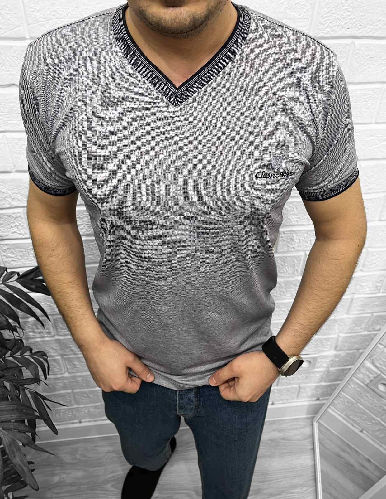 Футболка Nik (M-2XL) 54730 grey (лето)