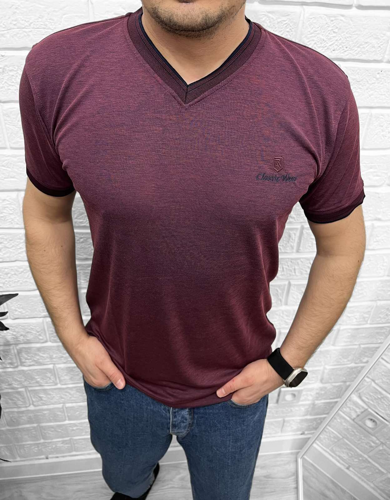 Футболка Nik (M-2XL) 54732 wine (лето)