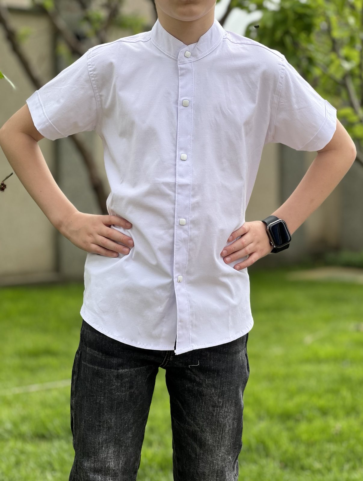 Рубашка Nik (11-16) 54754 white (лето)