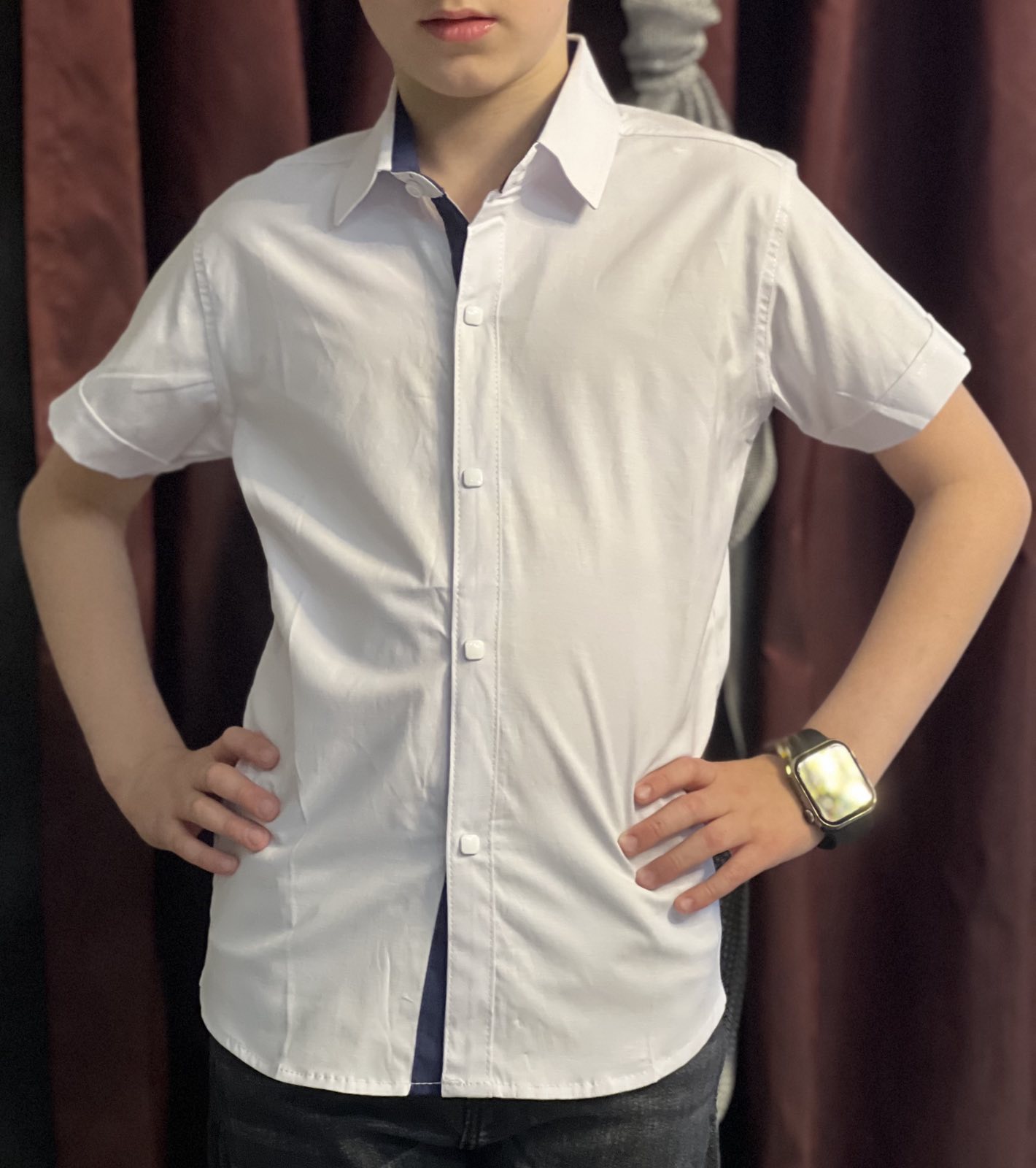 Рубашка Nik (6-11) 54760 white (лето)