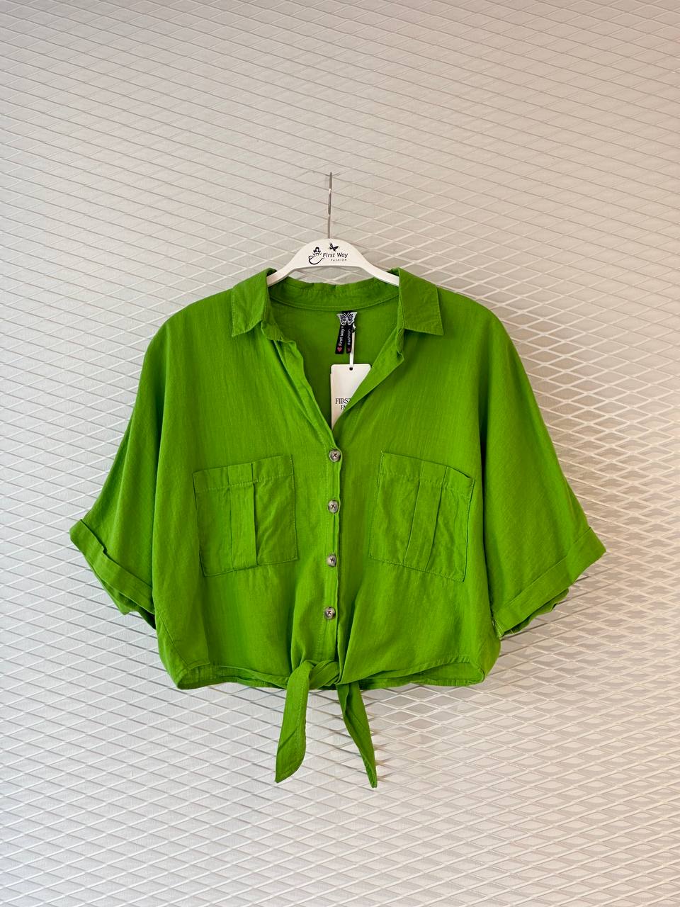 Рубашка New Season (S-L) 2762 green (лето)