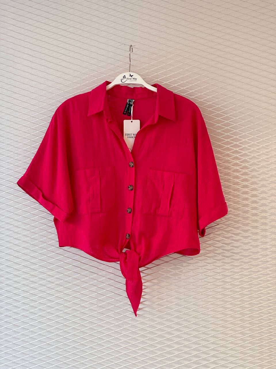 Рубашка New Season (S-L) 2763 crimson (лето)