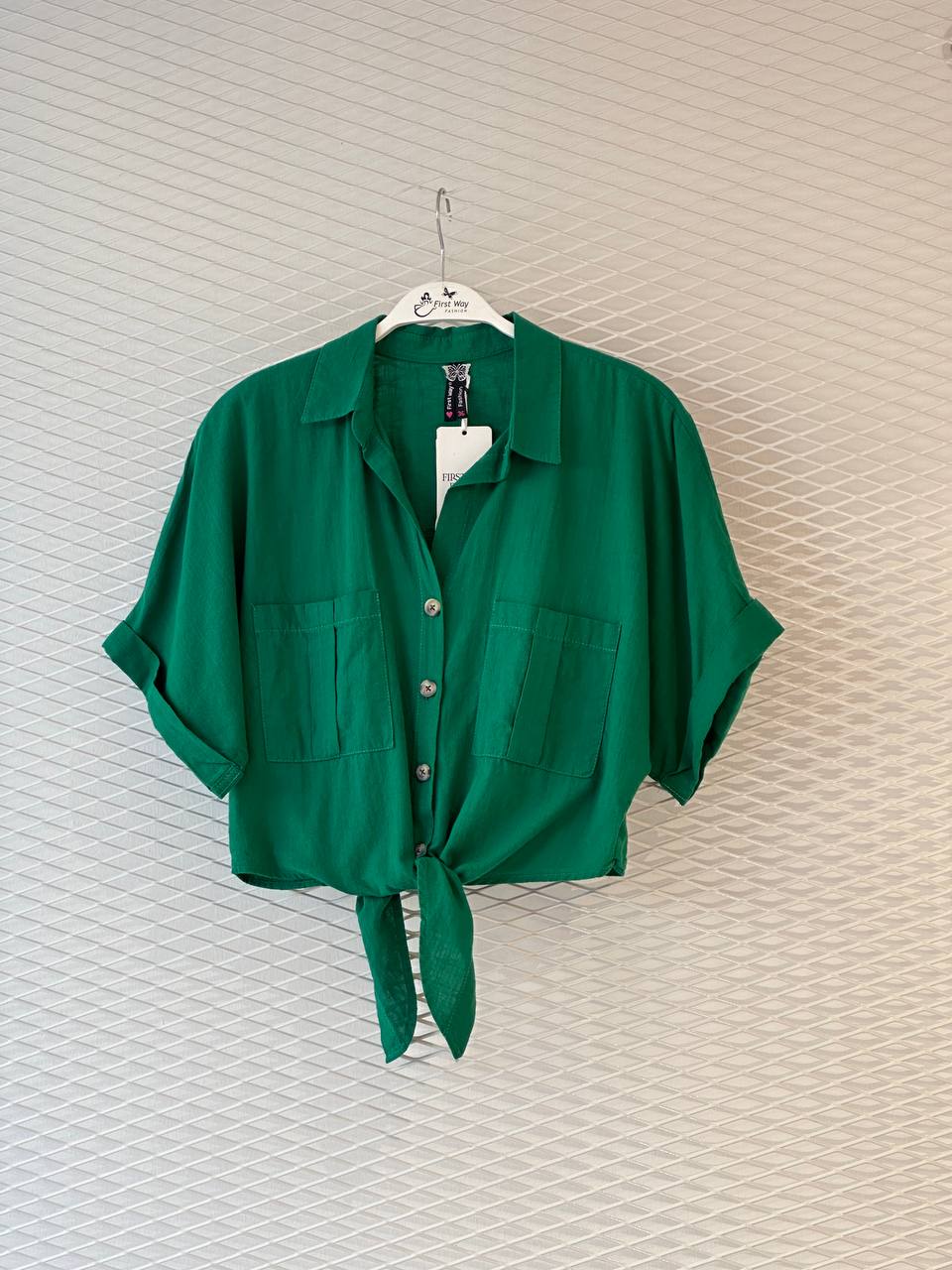 Рубашка New Season (S-L) 2765 green (лето)