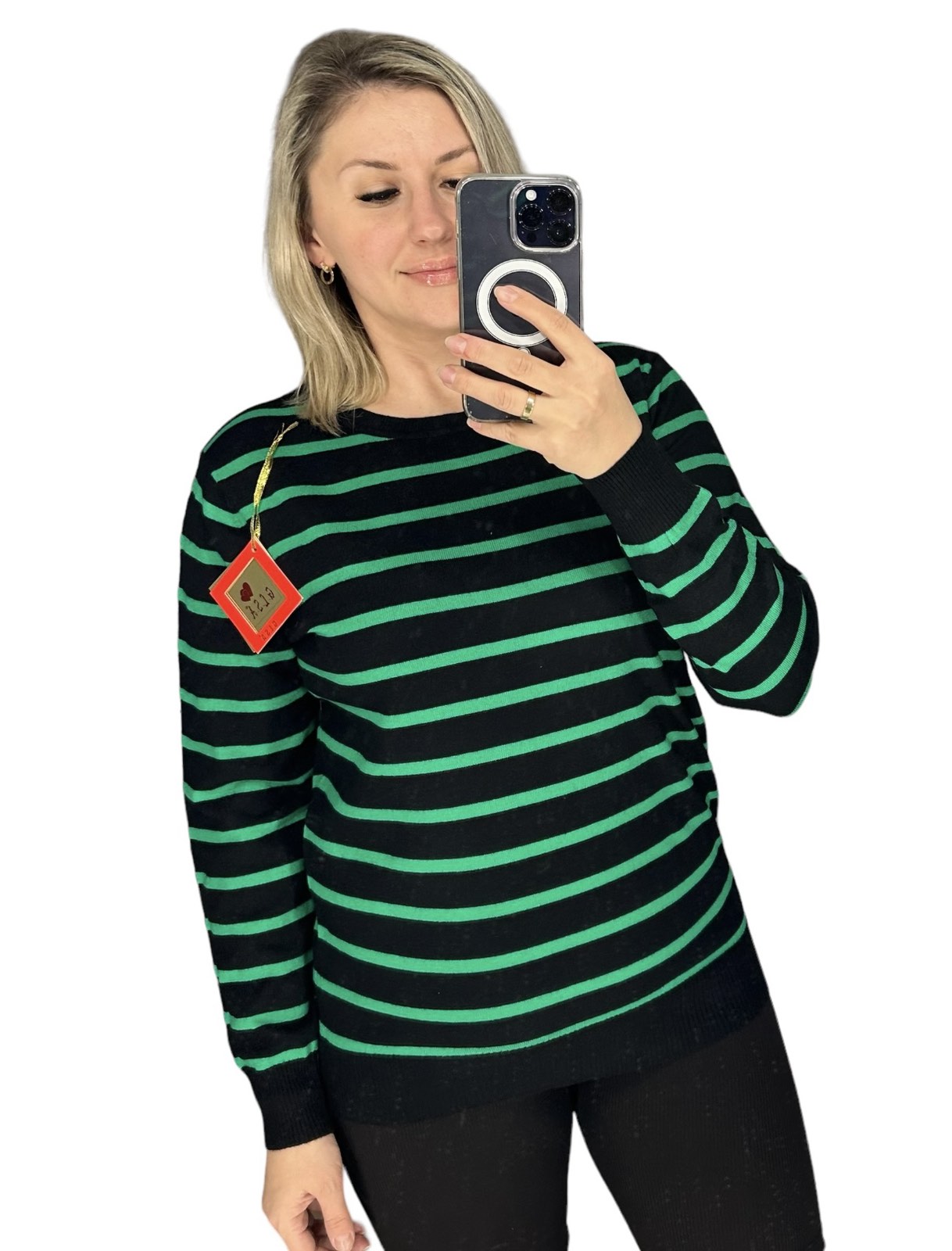 Свитер Novetly Store (48-52) 24004 black-green (деми)