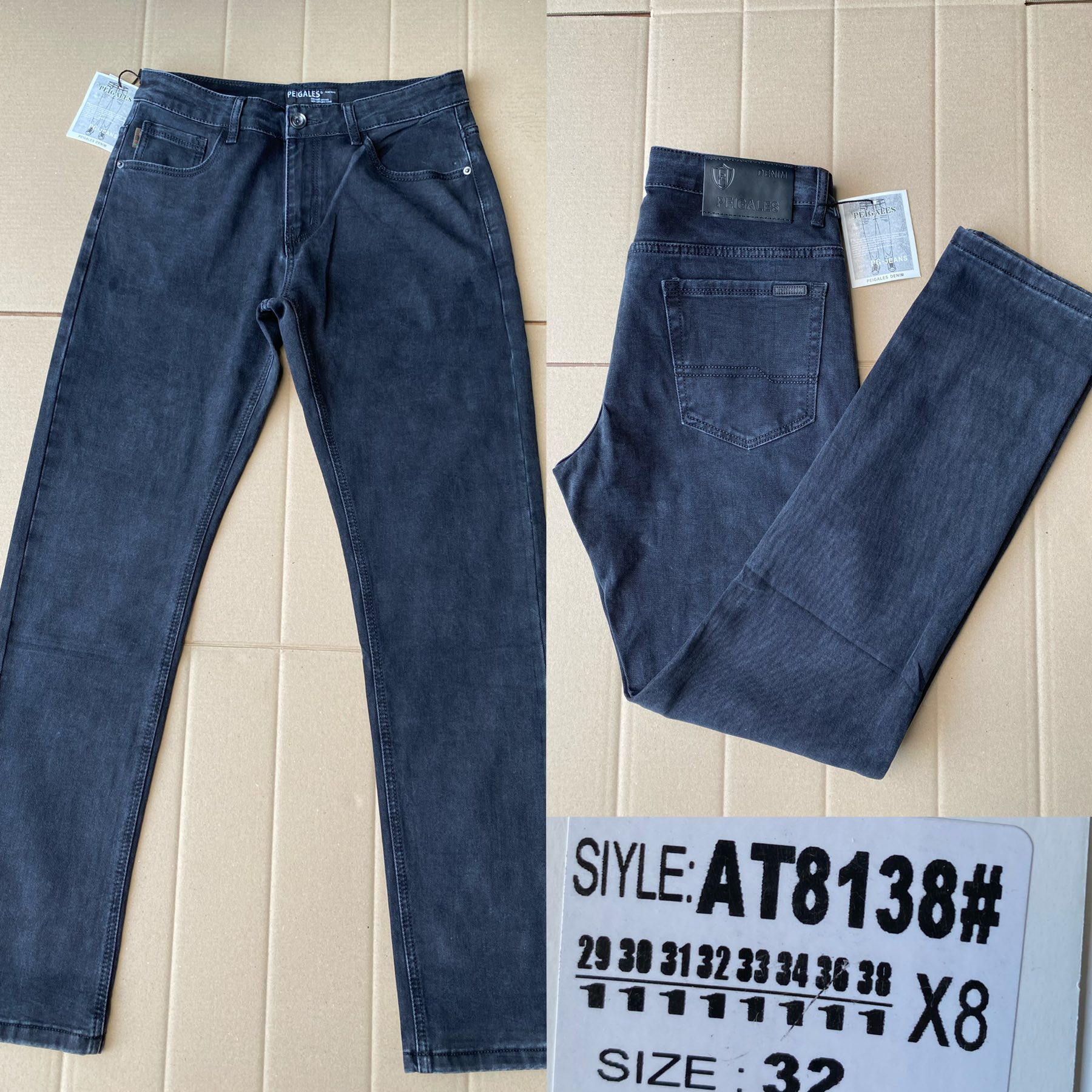 Джинсы God Baron (29-38) 8138 navy (деми)