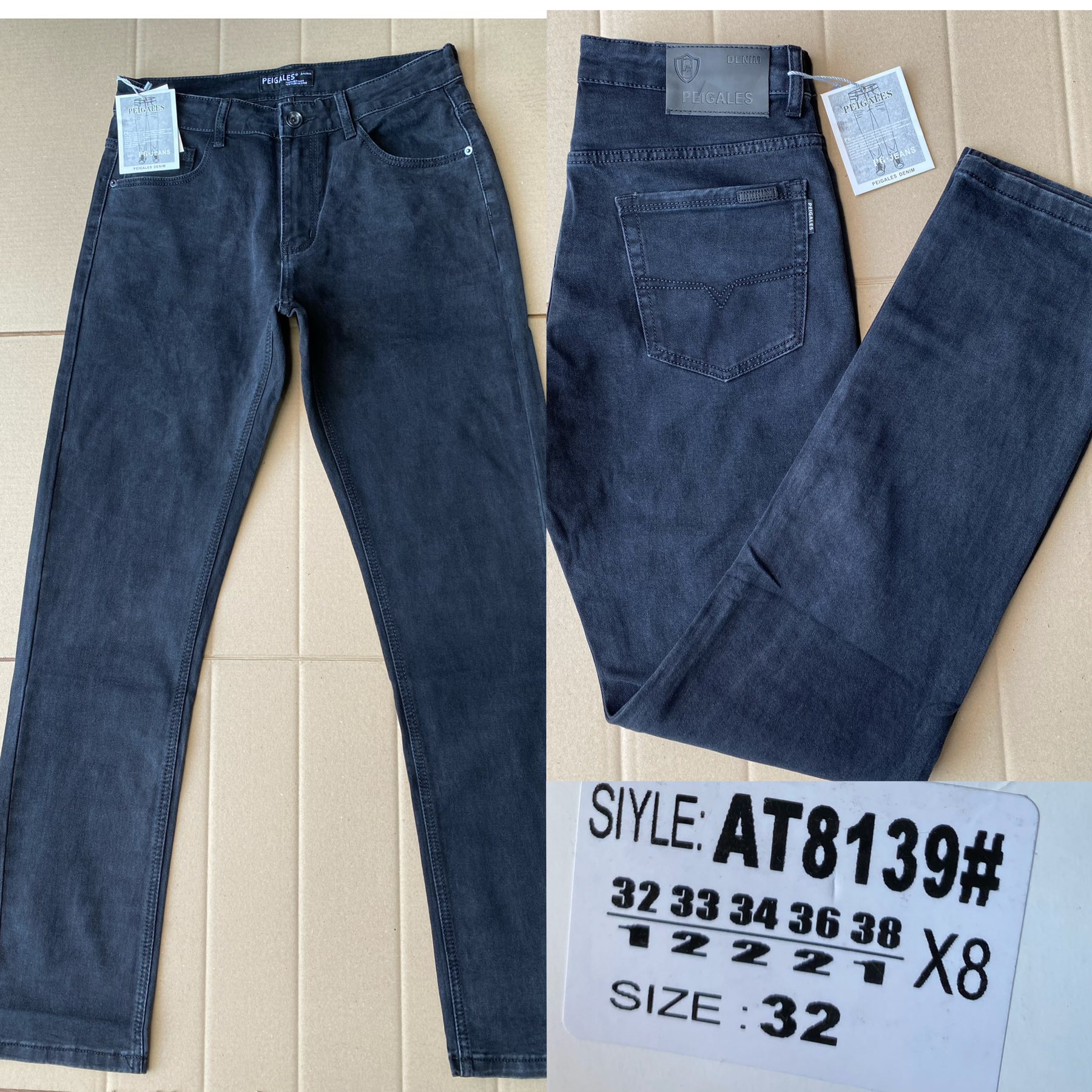 Джинсы God Baron (32-38) 8139 navy (деми)