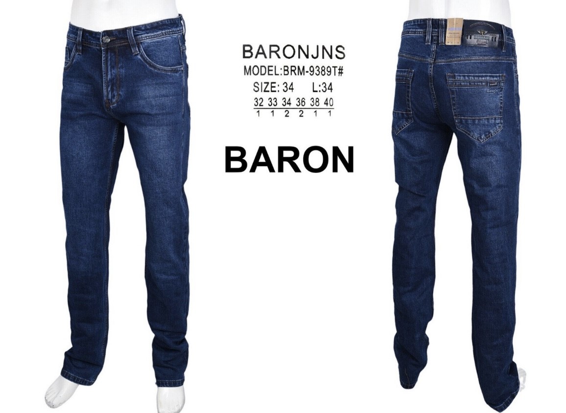 Джинсы God Baron (32-40) 9389 navy (деми)