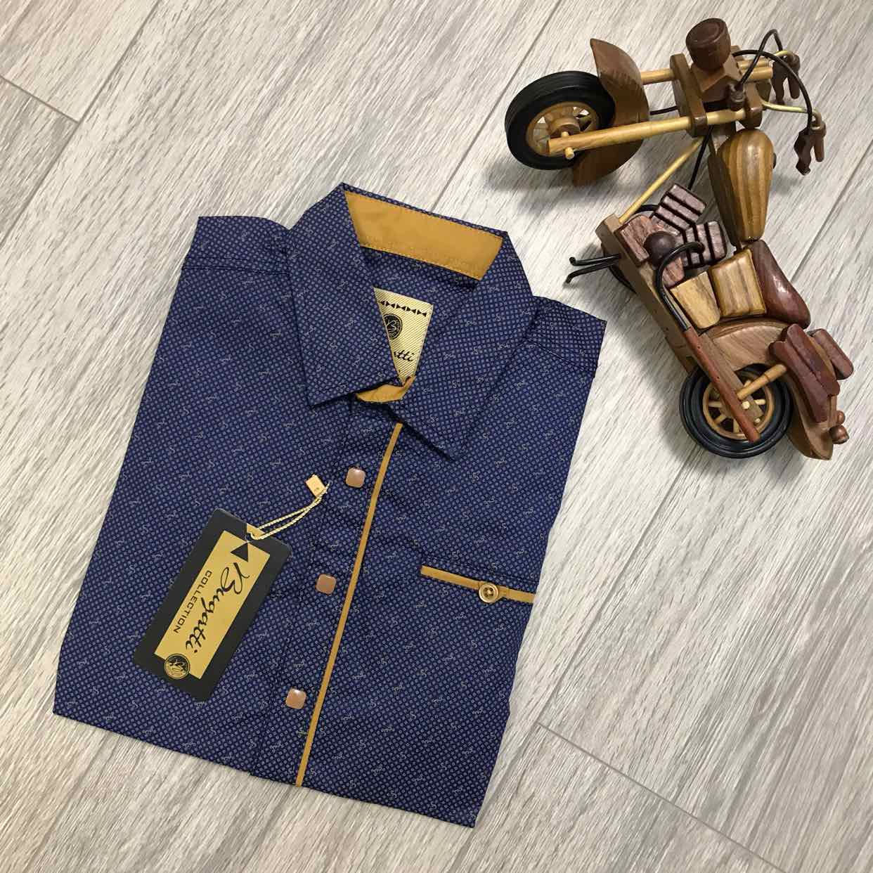 Рубашка Nik (7-12) 54854 navy (лето)