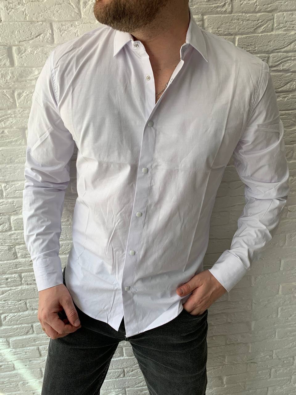 Рубашка Nik (S-2XL) 54914 white (деми)
