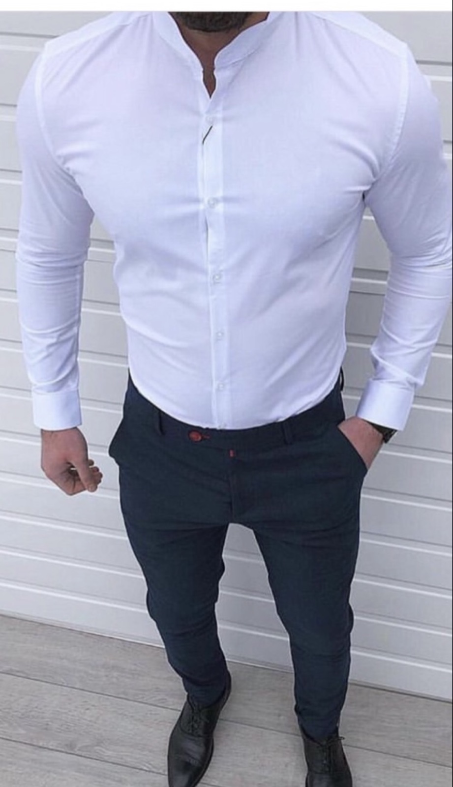 Рубашка Nik (S-2XL) 54916 white (деми)