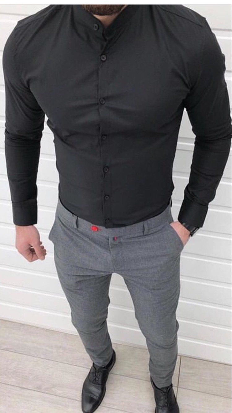 Рубашка Nik (S-2XL) 54917 black (деми)