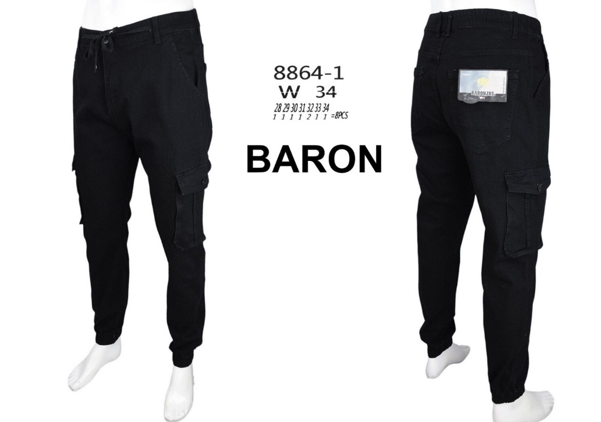 Джоггеры God Baron (28-34) 8864-1 black (деми)