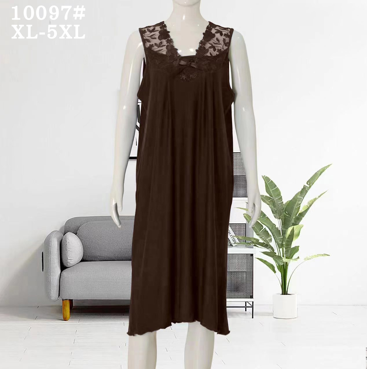 Ночнушка Brilliant (50-58) 10097 brown (лето)