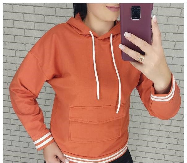 Худи Shipi (S-XL) 2949 orange (деми)