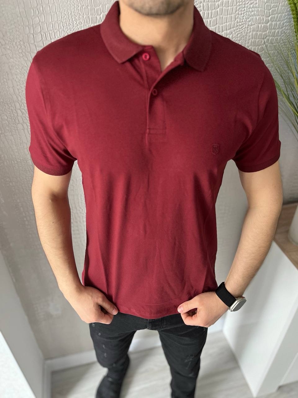 Футболка Nik (M-2XL) 54941 wine (лето)