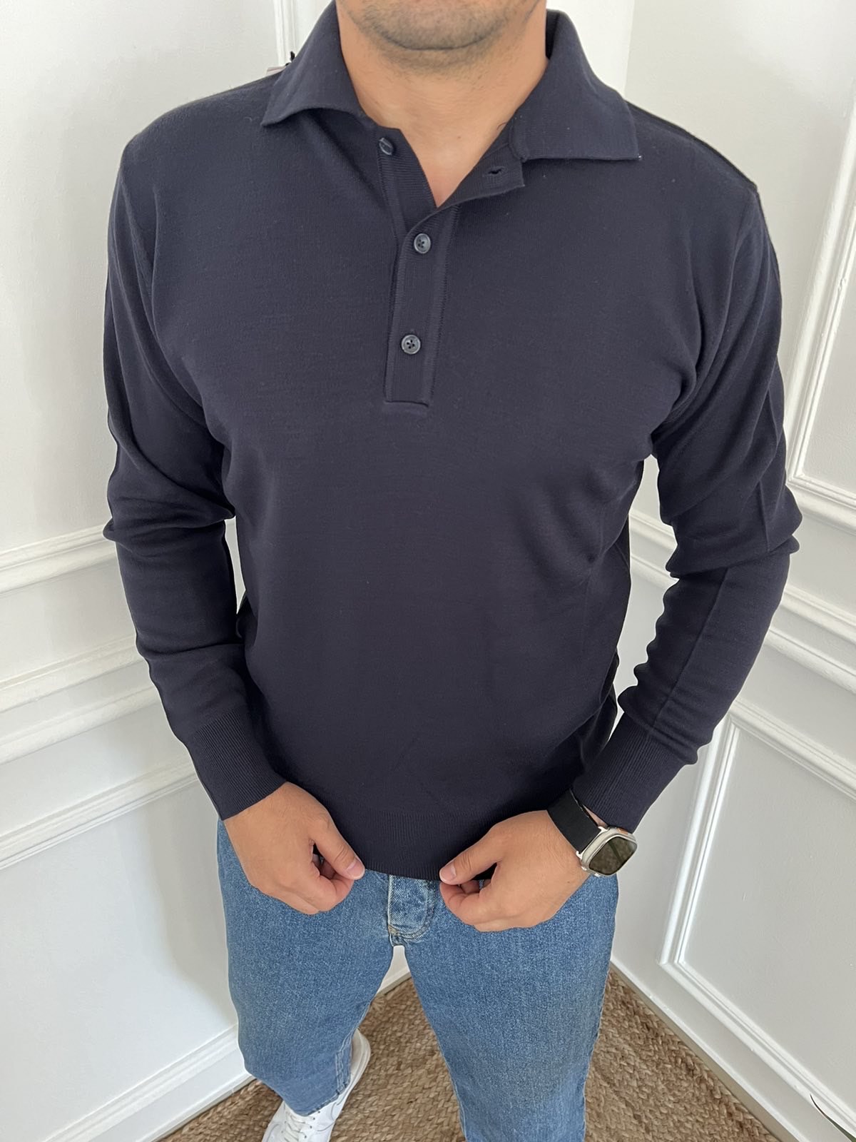 Свитер Nik (M-2XL) 54962 navy (деми)