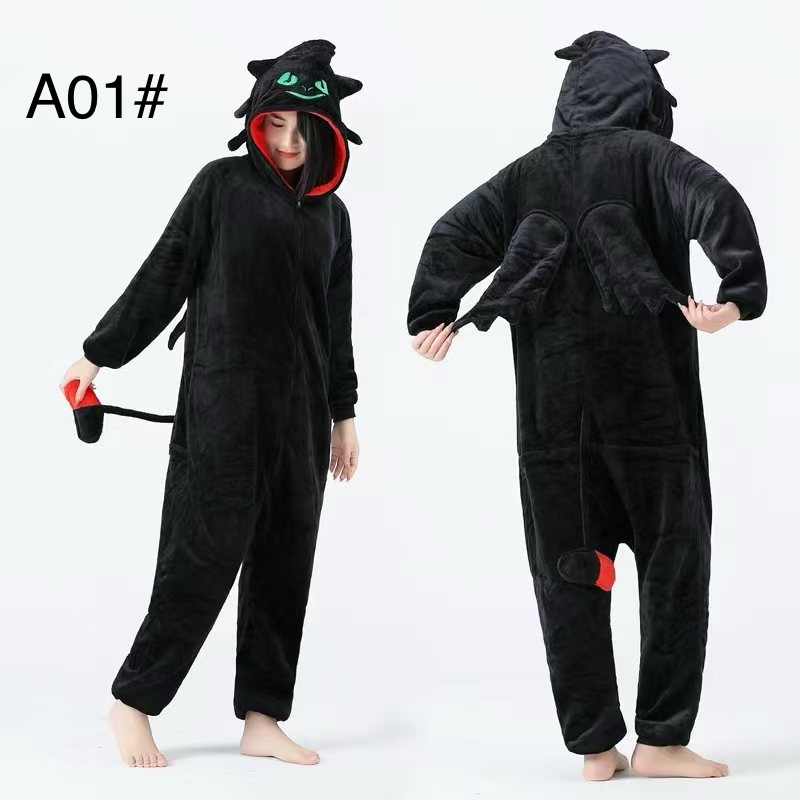 Кигуруми Brilliant (S-XL) A01 black (зима)