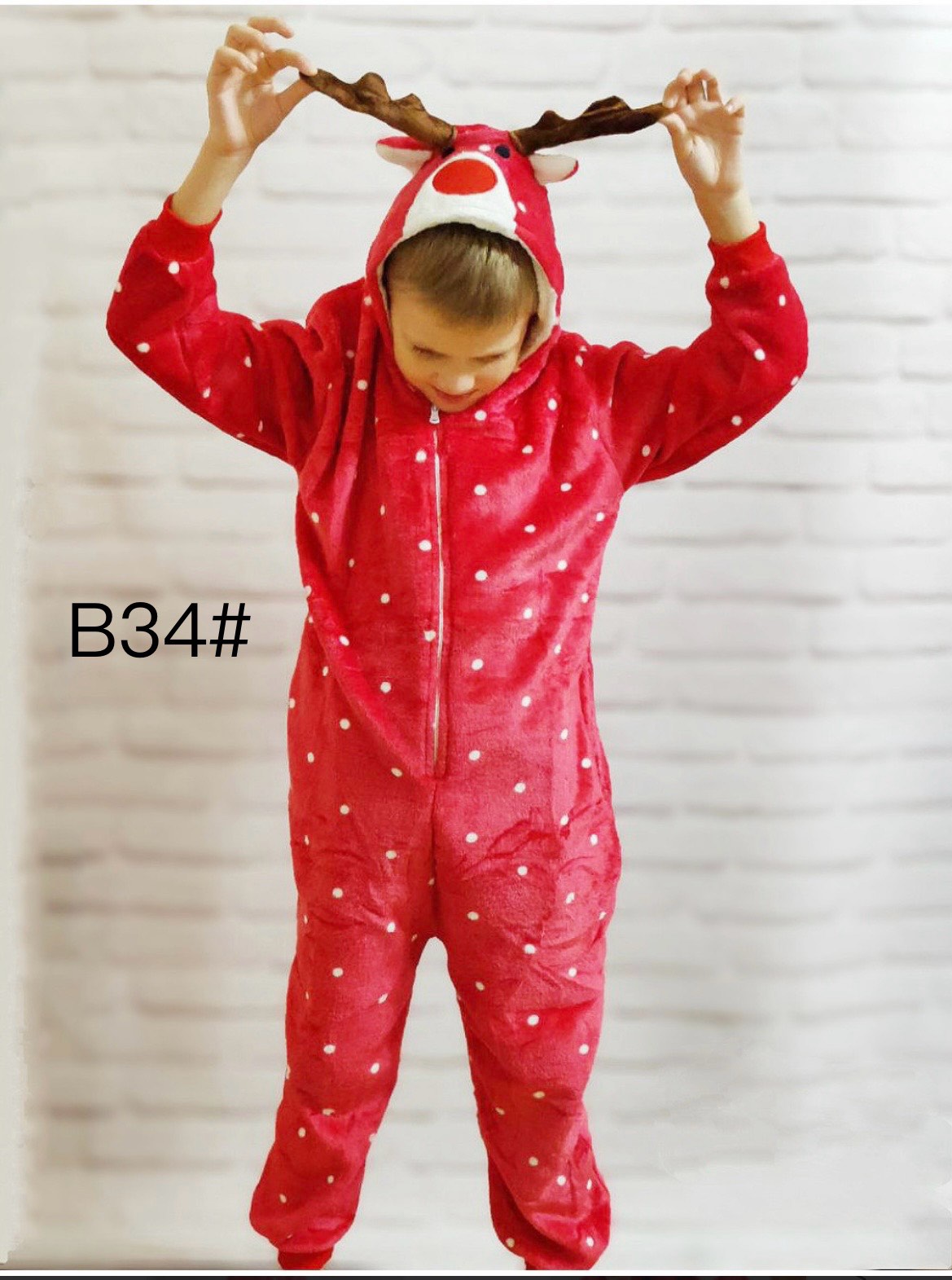 Кигуруми Brilliant (110-140) B34 red (зима)