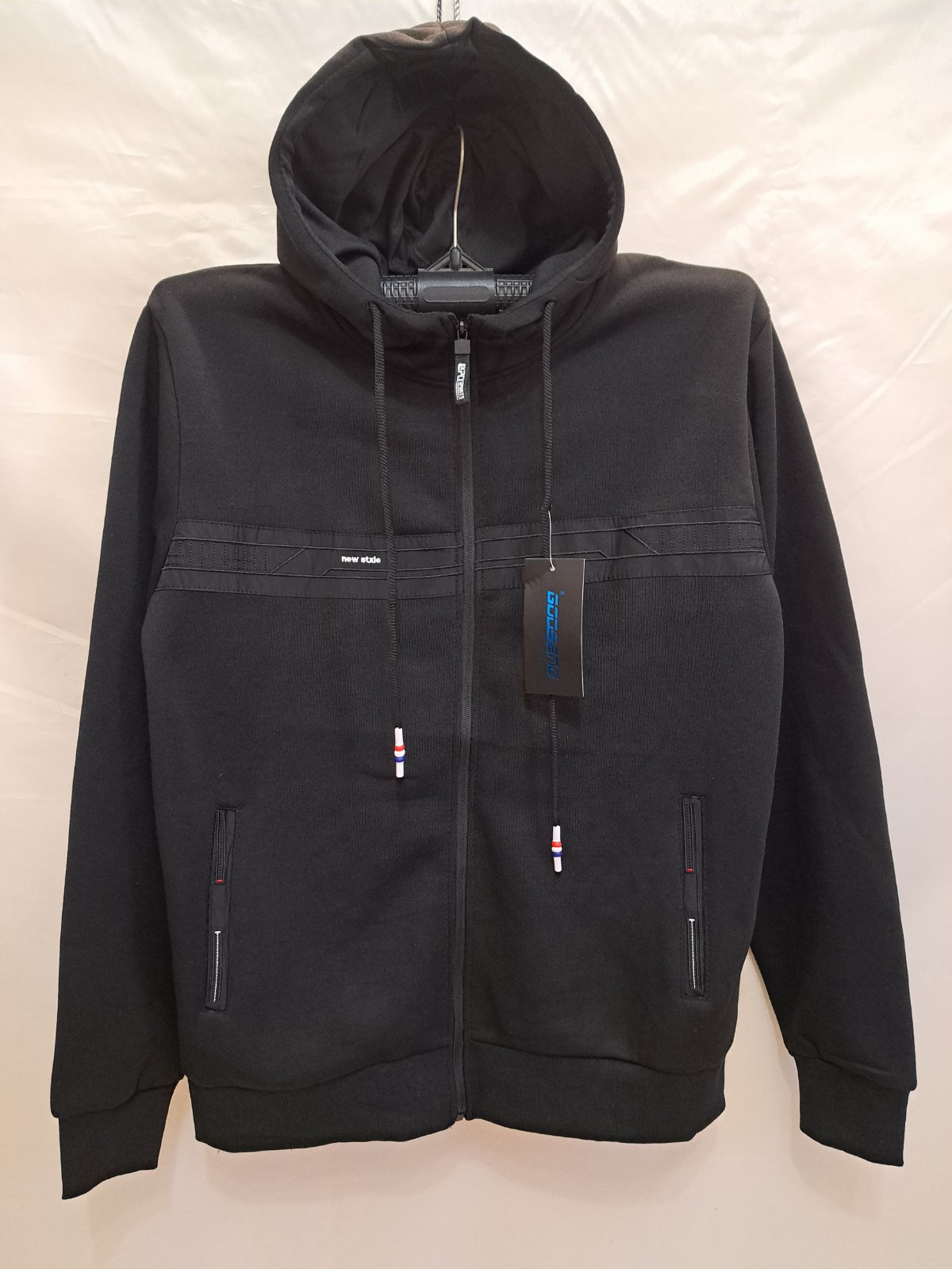 Кофта спорт Giang (3XL-7XL) A5237 black (зима)