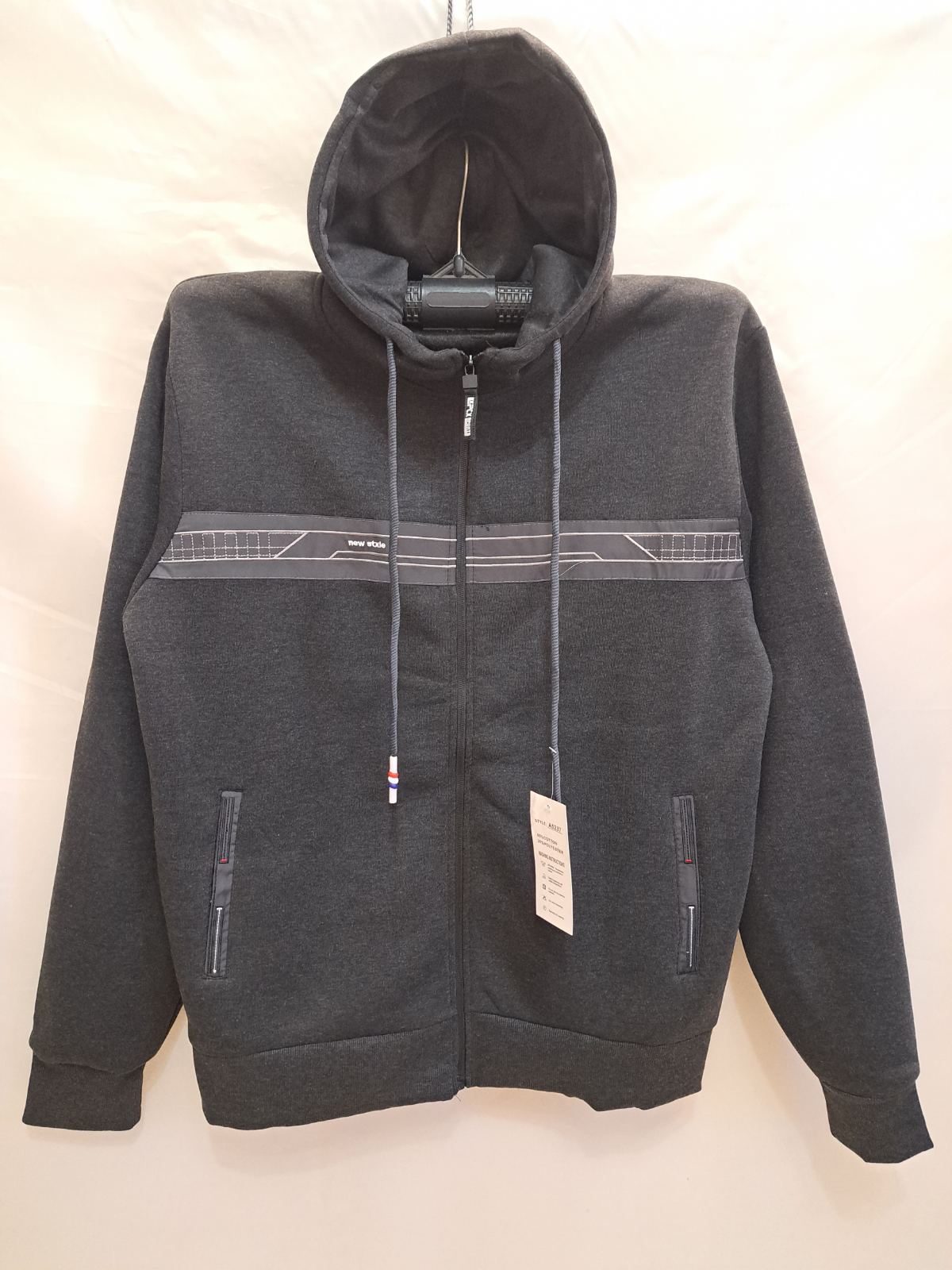 Кофта спорт Giang (3XL-7XL) A5237 grey (зима)