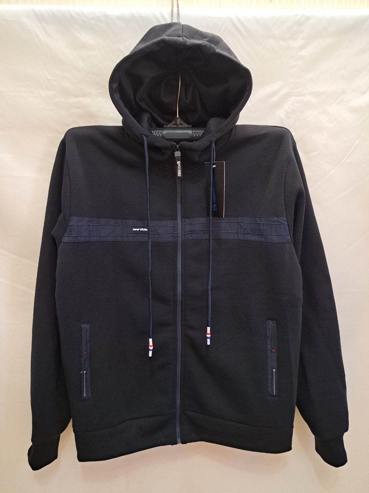 Кофта спорт Giang (3XL-7XL) A5237 navy (зима)