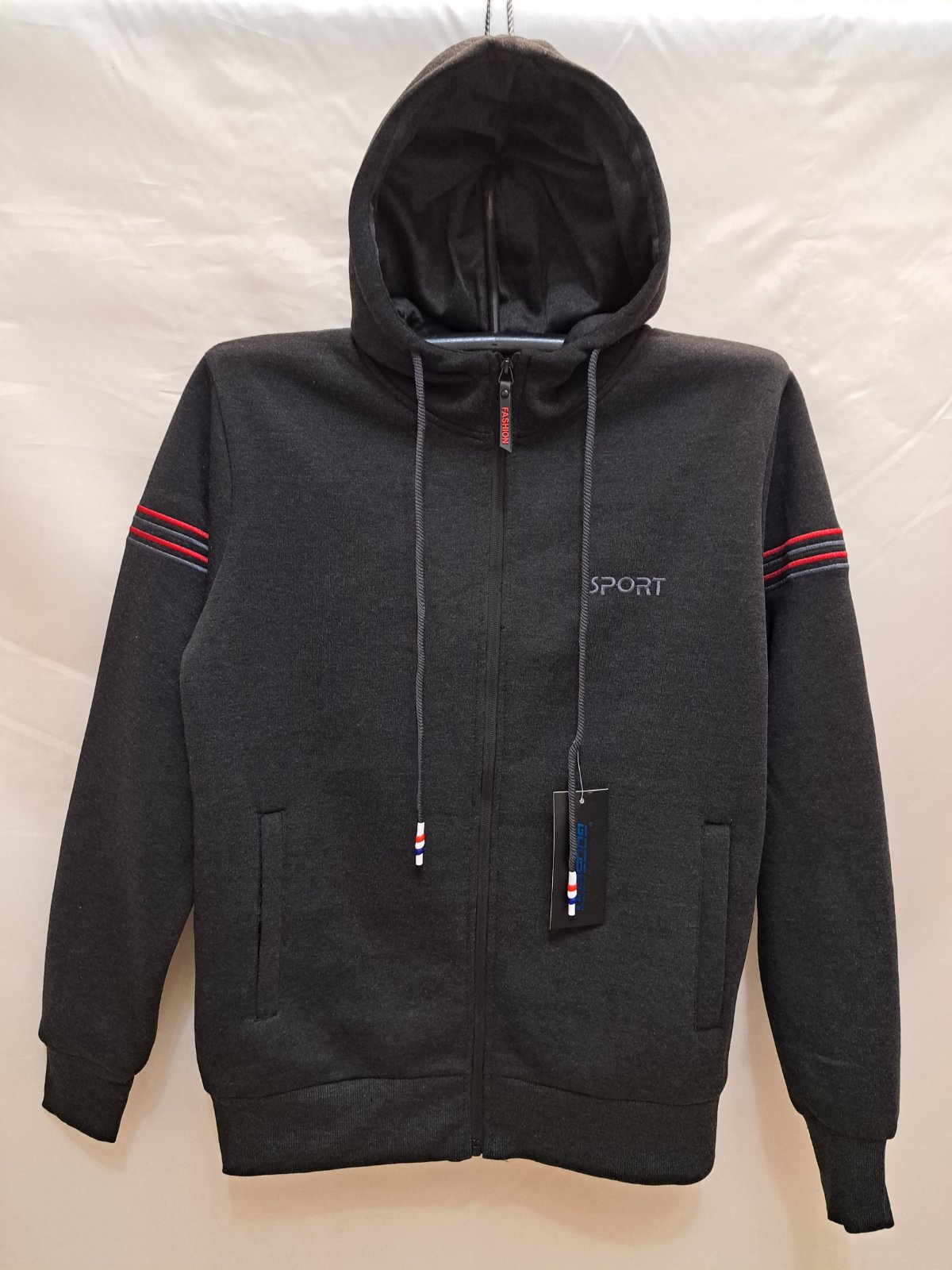 Кофта спорт Giang (M-3XL) A5251 d.grey (зима)