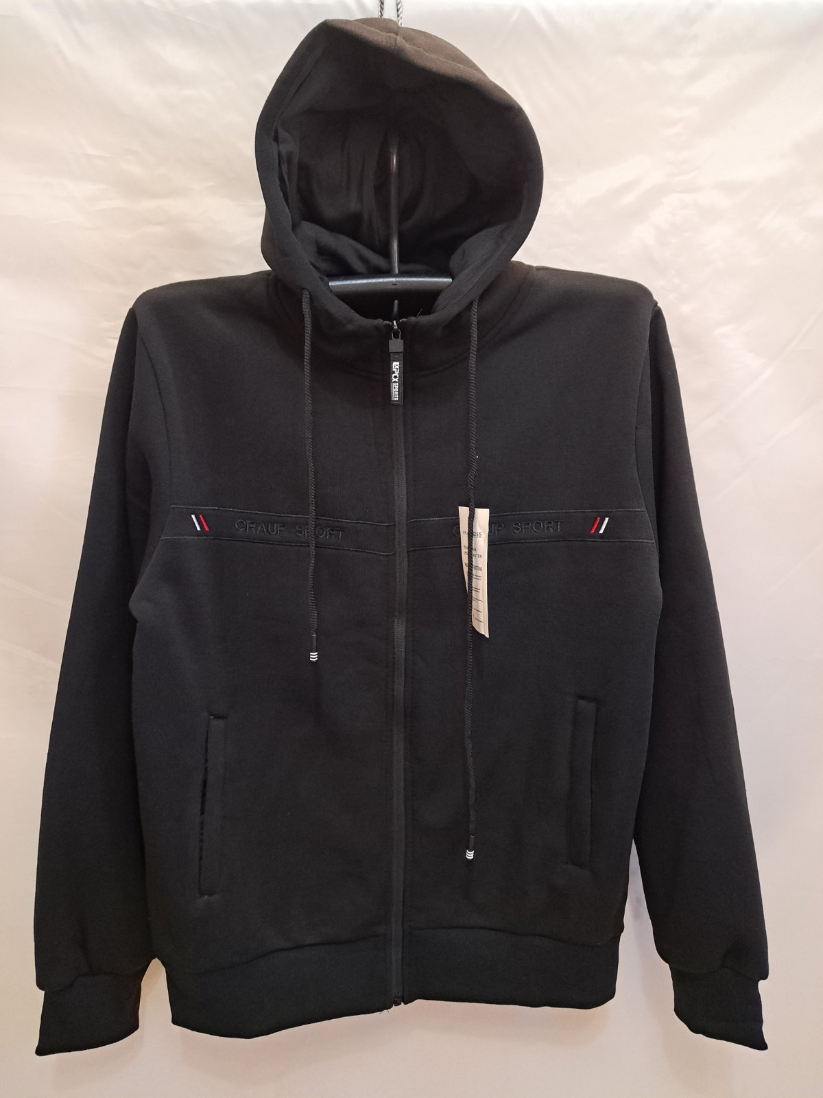 Кофта спорт Giang (M-3XL) A5255 black (зима)