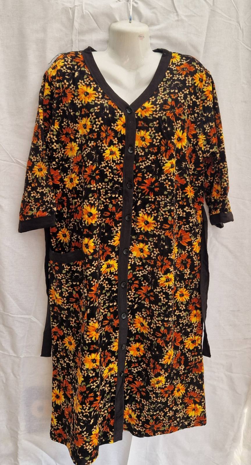 Халат Romeo life (7XL-10XL) 2024B black (деми)