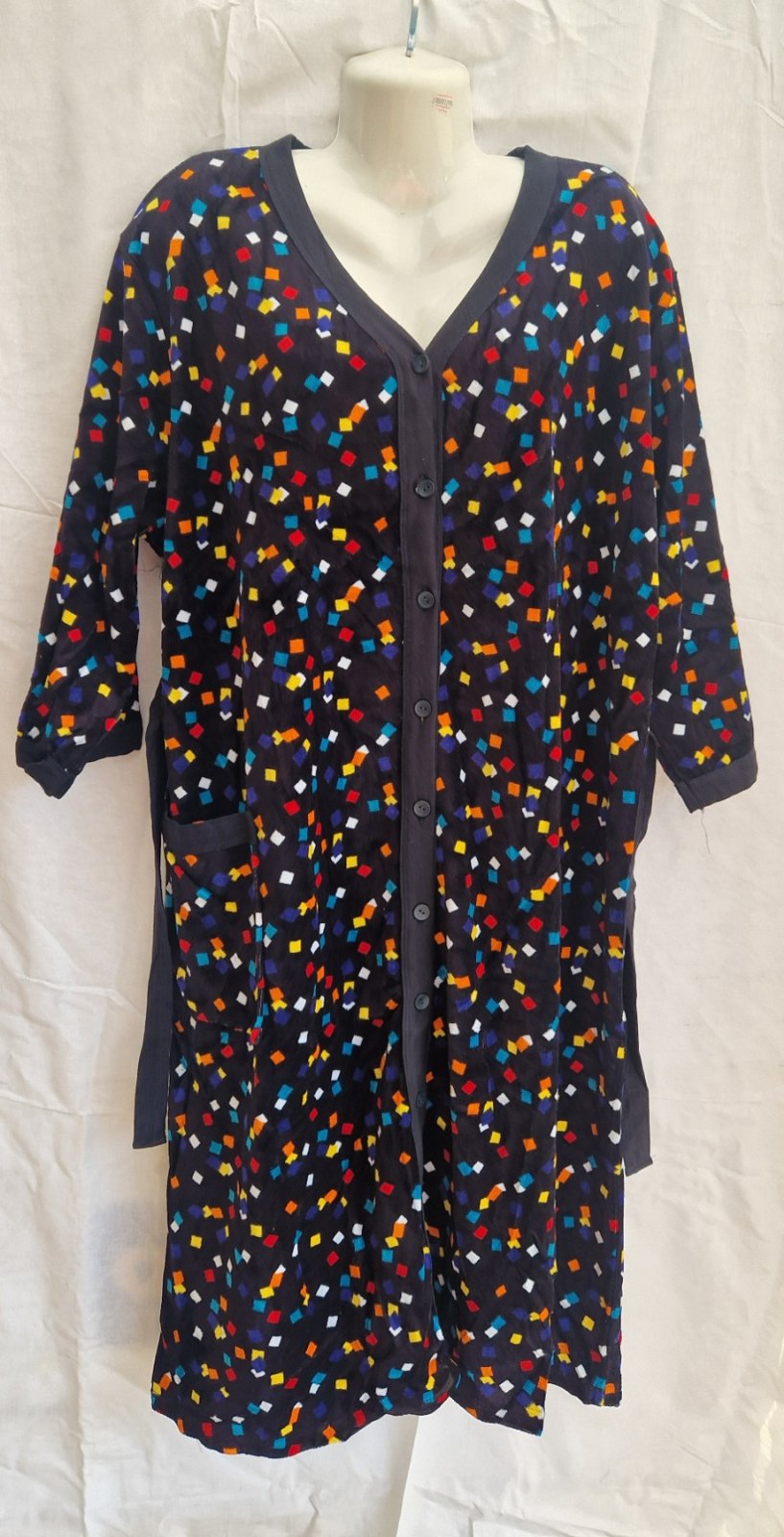 Халат Romeo life (7XL-10XL) 2024B navy (деми)